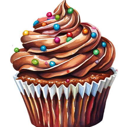 (s275-2) Colorful Chocolate Cupcake