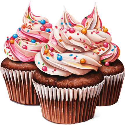 (s275-2) Colorful Chocolate Cupcake