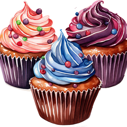 (s275-2) Colorful Chocolate Cupcake