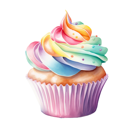 (s275-2) Colorful Cupcake
