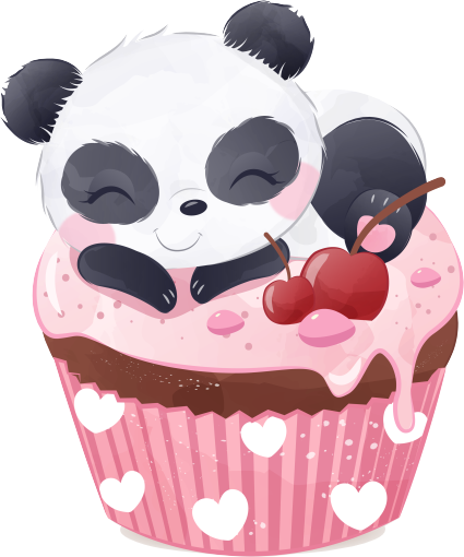 (s275-6-B) Panda Cupcake