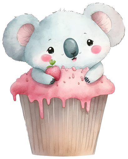(s275-6-2B) Koala Cupcake