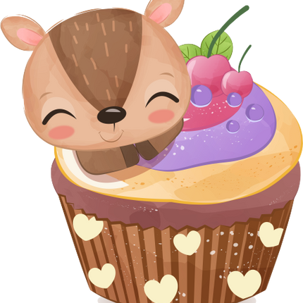 (s275-6) Animal Cupcake
