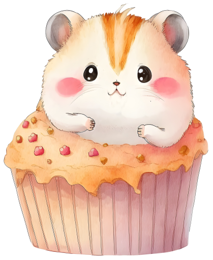 (s275-6-1R) Cupckake Hamster