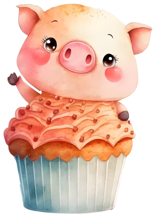 (s275-6) Animal Cupcake