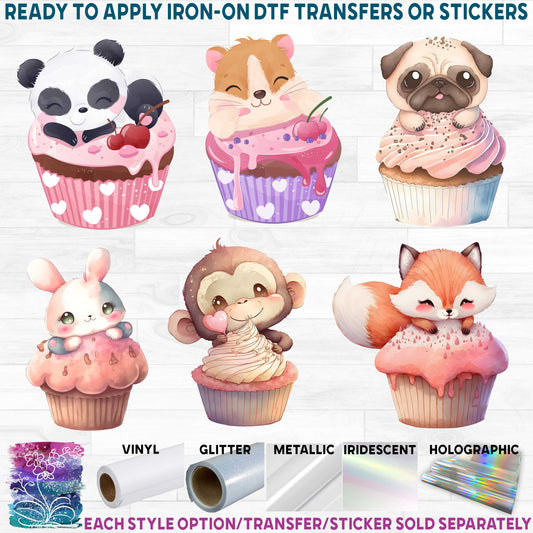 (s275-6) Cute Animal Cupcakes Collection 27 Style Options