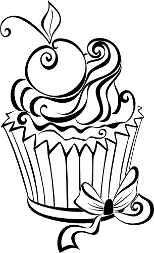 (s275-1-G) Fancy Cupcake Cherry