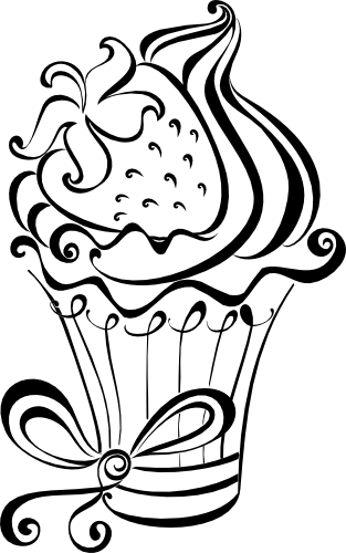 (s275-1-H) Fancy Cupcake Strawberry