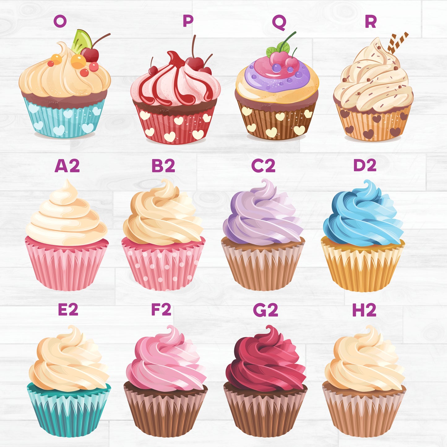 SBS-275-7 Cupcake Family of the Sweet One Custom Text Made-to-Order Iron-On Transfer or Sticker