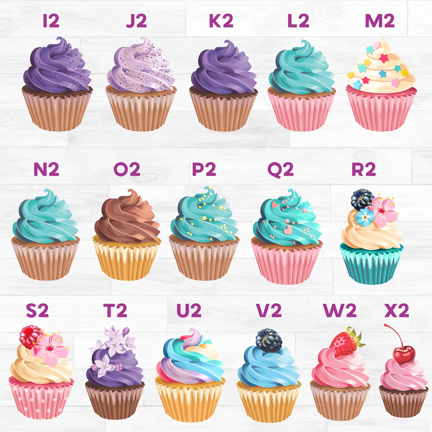 SBS-275-7 Cupcake Family of the Sweet One Custom Text Made-to-Order Iron-On Transfer or Sticker