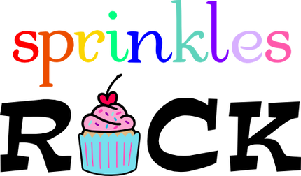 (s275-4B) Sprinkles Rock Cupcake