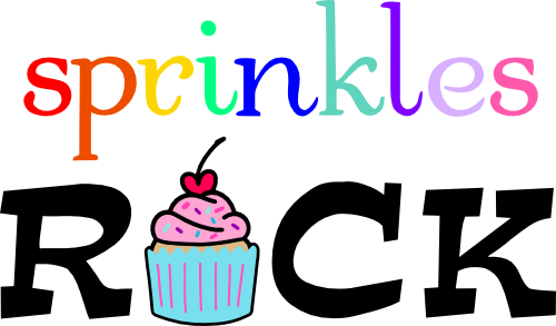 (s275-4B) Sprinkles Rock Cupcake