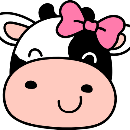 (s278-1-D) Baby Girl Cow Face