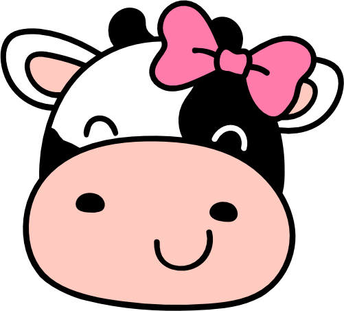(s278-1-D) Baby Girl Cow Face