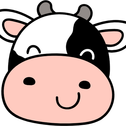 (s278-1-E) Baby Cow Face