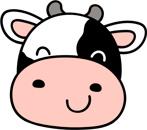 (s278-1-E) Baby Cow Face