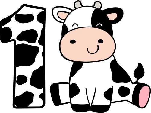 (s278-2-A-2) Baby Cow Number 2 Any Age