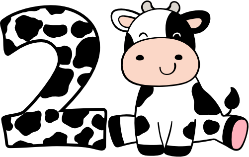 (s278-2-A-2) Baby Cow Number 2 Any Age