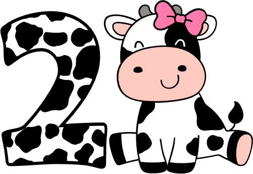 (s278-2-B-1) Baby Girl Cow Number 1 Any Age