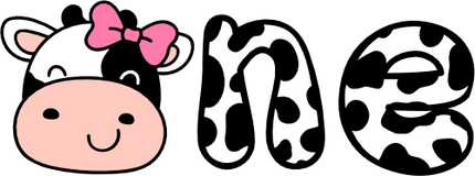 (s278-3-B-1) Baby Girl Cow Face One