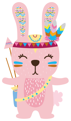 (s279-1-C) Tribal Bunny Rabbit