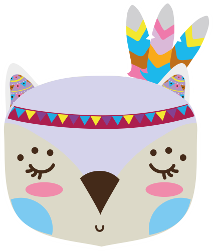(s279-1-H) Tribal Owl Face