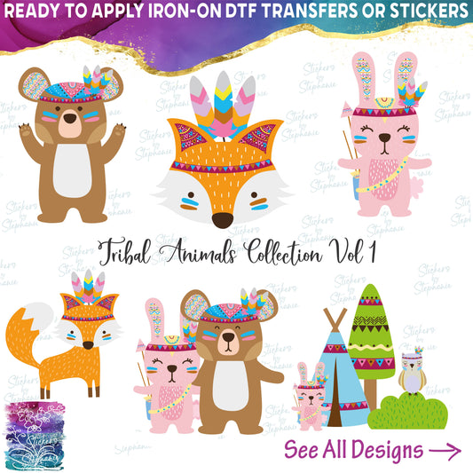 (s279-1) Illustrated Tribal Animals Collection Vol 1