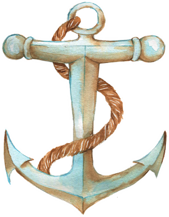 (0280-01-J) Watercolor Anchor