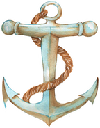 (0280-01-J) Watercolor Anchor