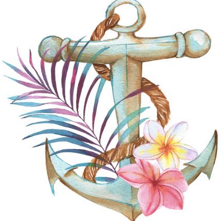 (0280-01-J) Watercolor Anchor