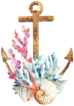 (0280-01-J) Watercolor Anchor