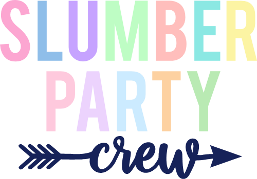 (s280-2) Slumber Party Squad Pastel Multi-Color Custom Text