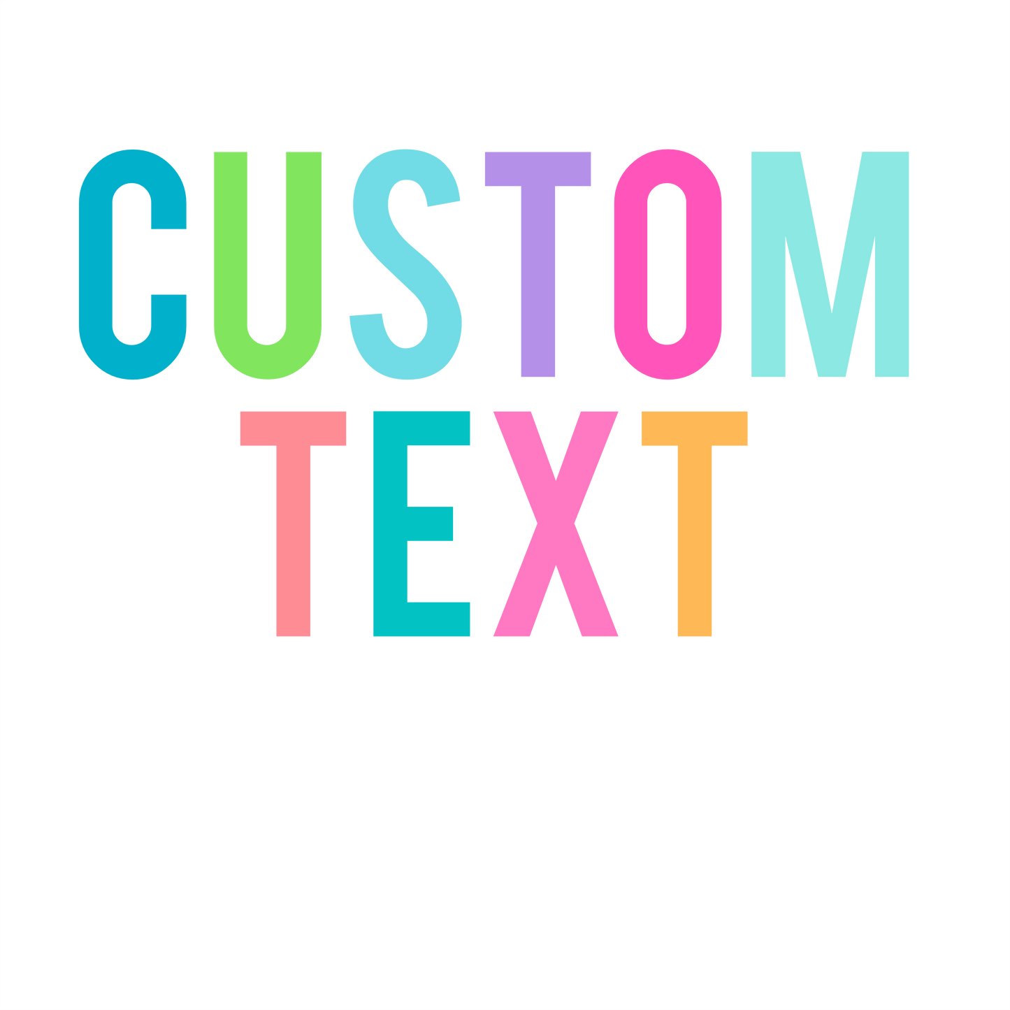 (s280-3) Tropical Multi-Color Custom Text