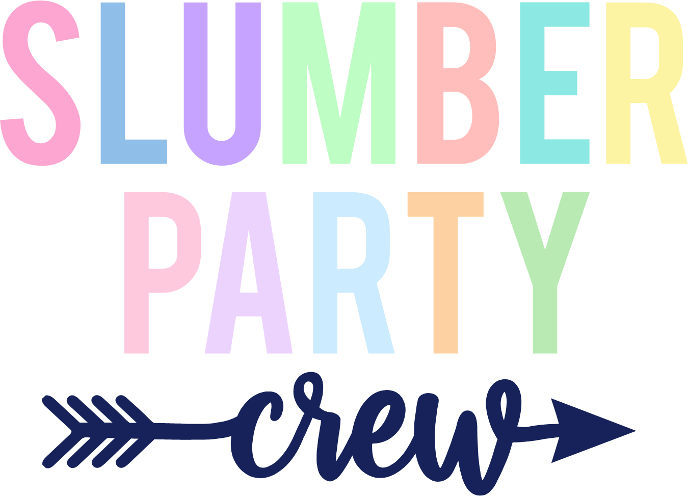 (280) Slumber Party Crew Rainbow