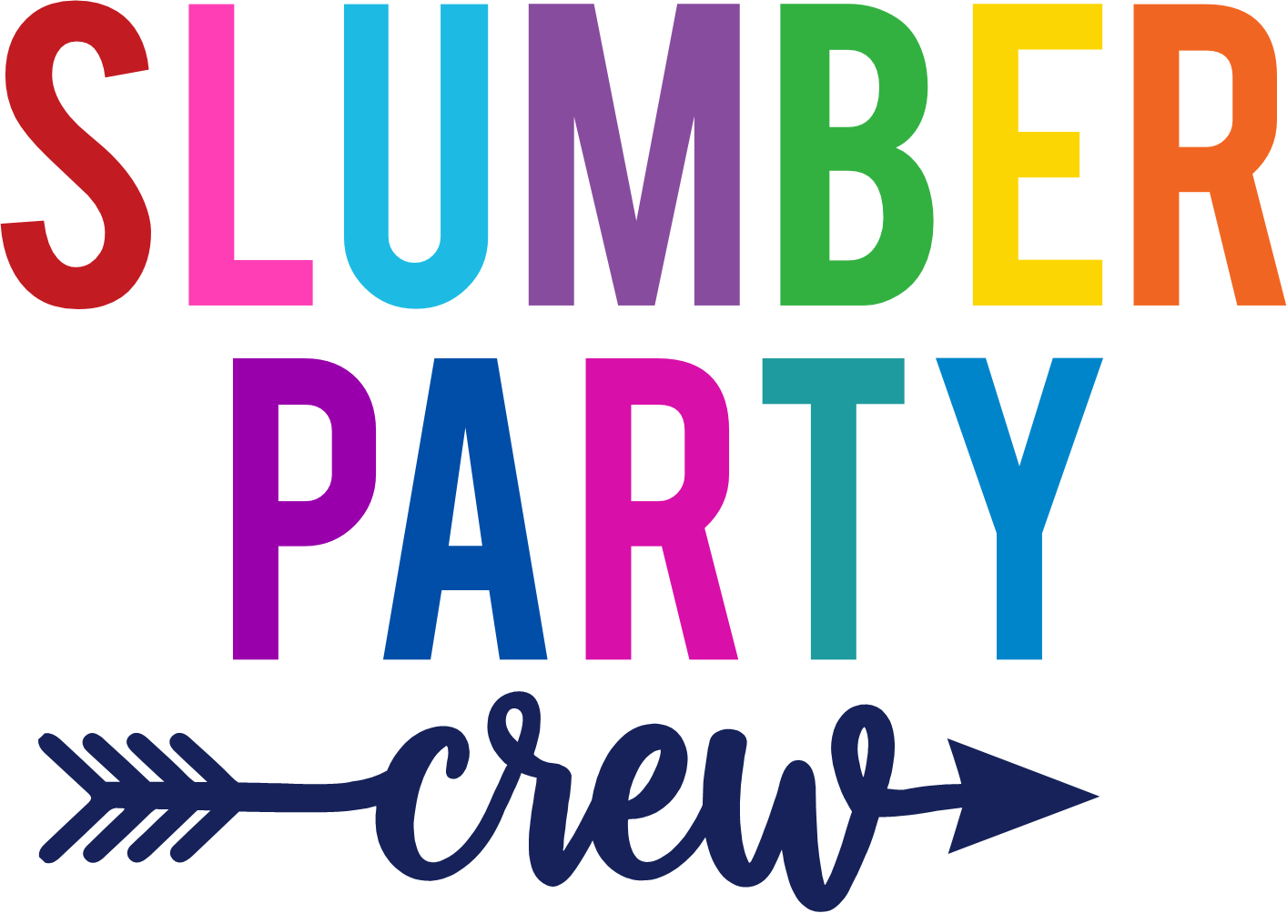 (280) Slumber Party Crew Rainbow