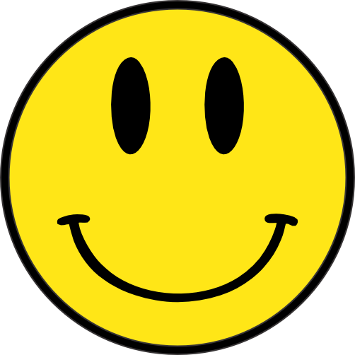 (283-01-2A) Emoji Smiley Face Yellow & Black
