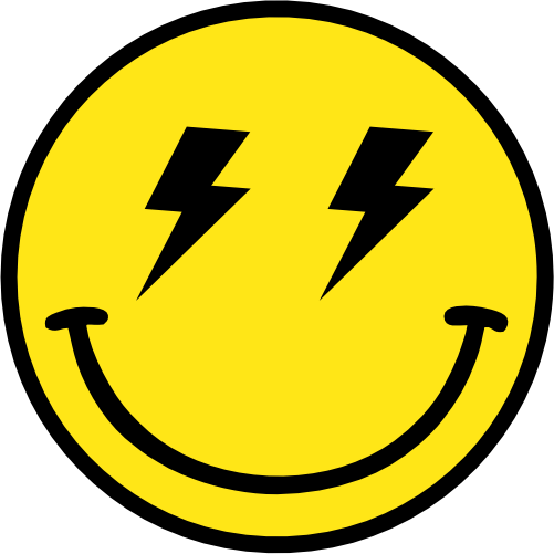 (s283-1-2B) Emoji Smiley Face Yellow & Black