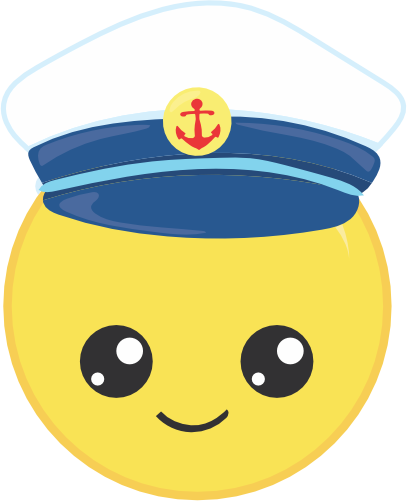 (s283-2-1T) Sailor Emoji Face