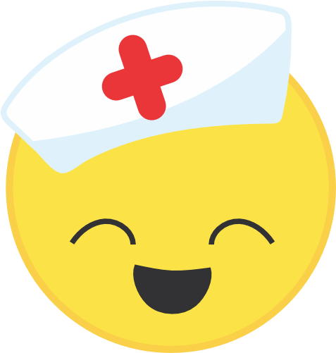 (s283-2-1X) Nurse Emoji Face