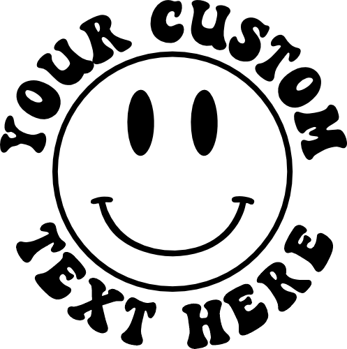 (283-03) Emoji Smiley Face Slumber Party Squad Crew Custom Text