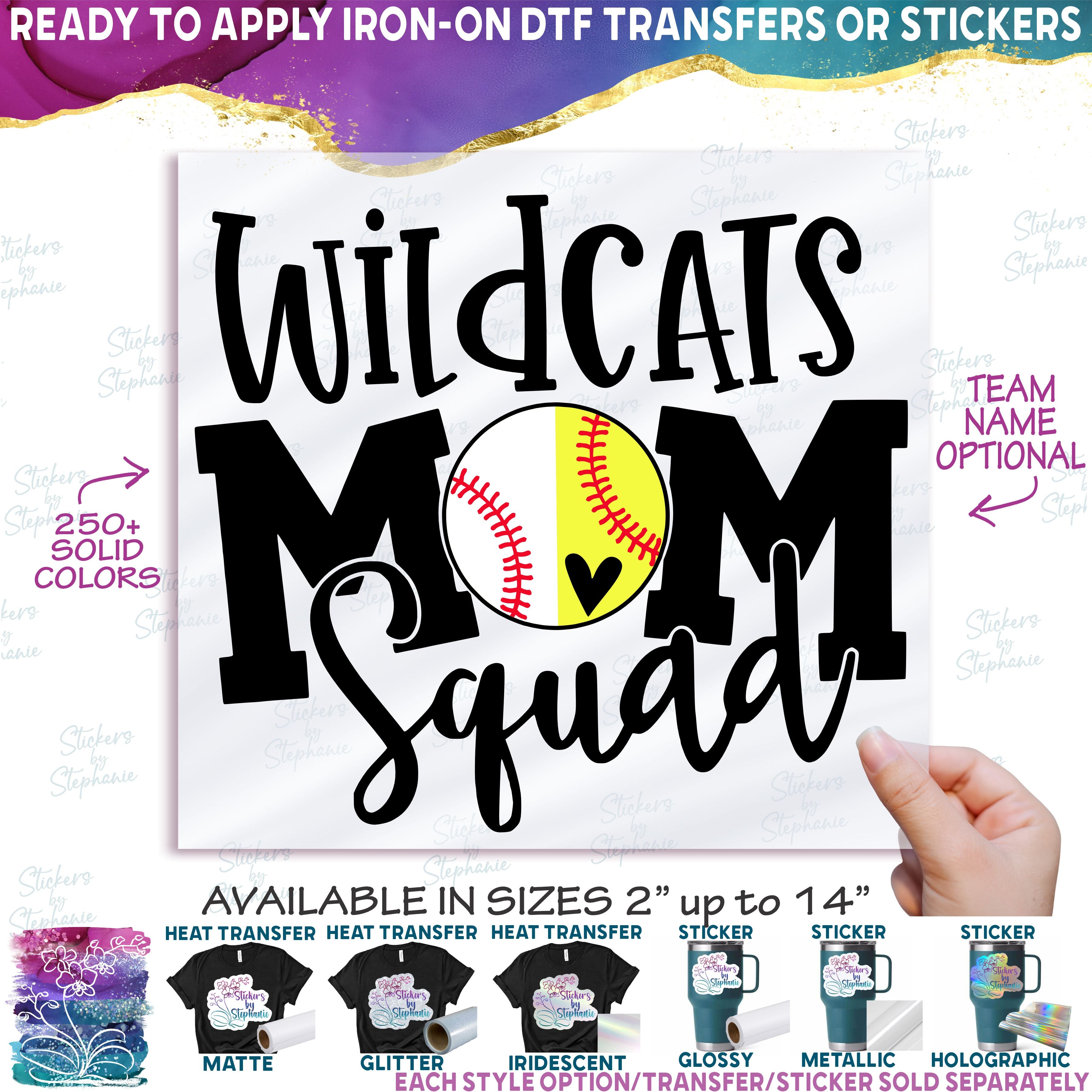 (s285-2C) Split Baseball Softball Mom Squad Add Team Name