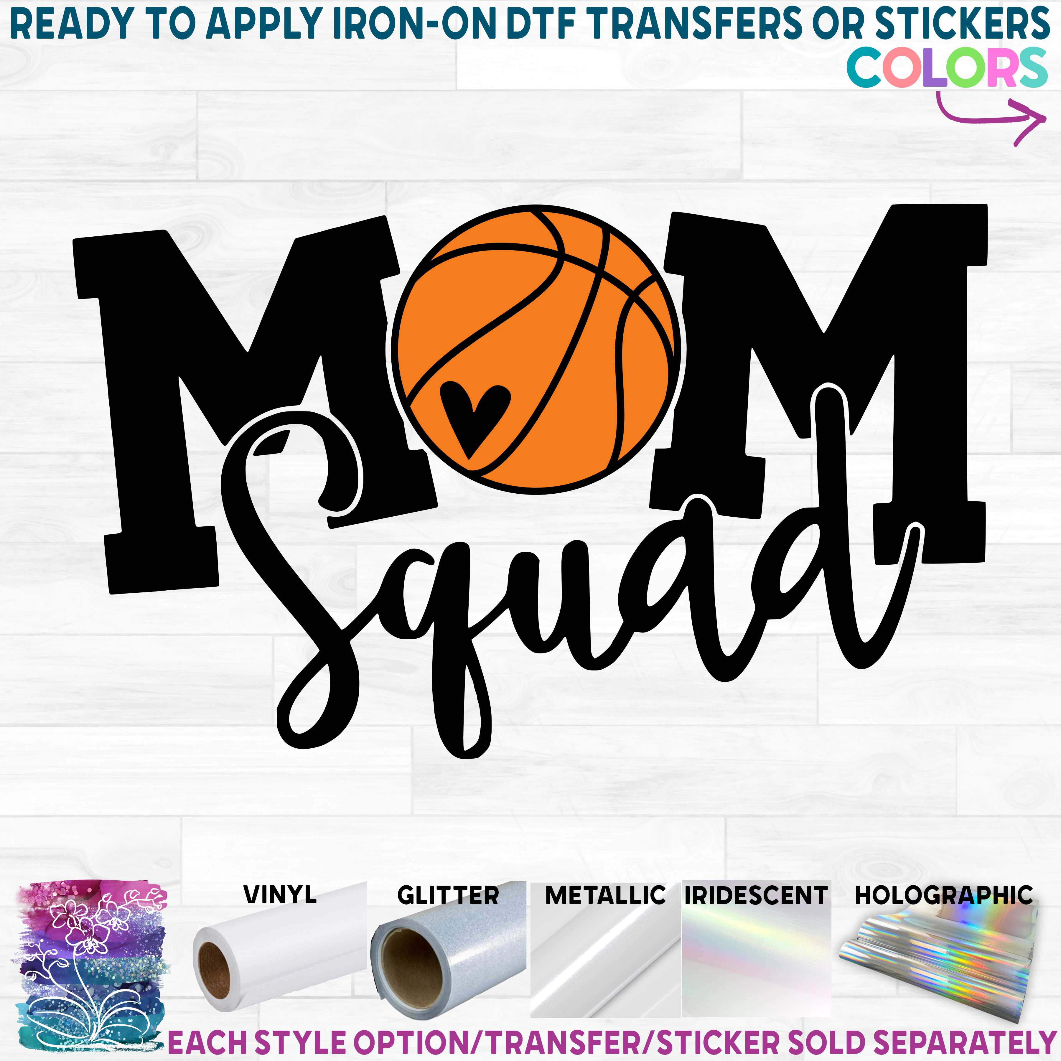 (s285-2F) Basketball Mom Squad Add Team Name