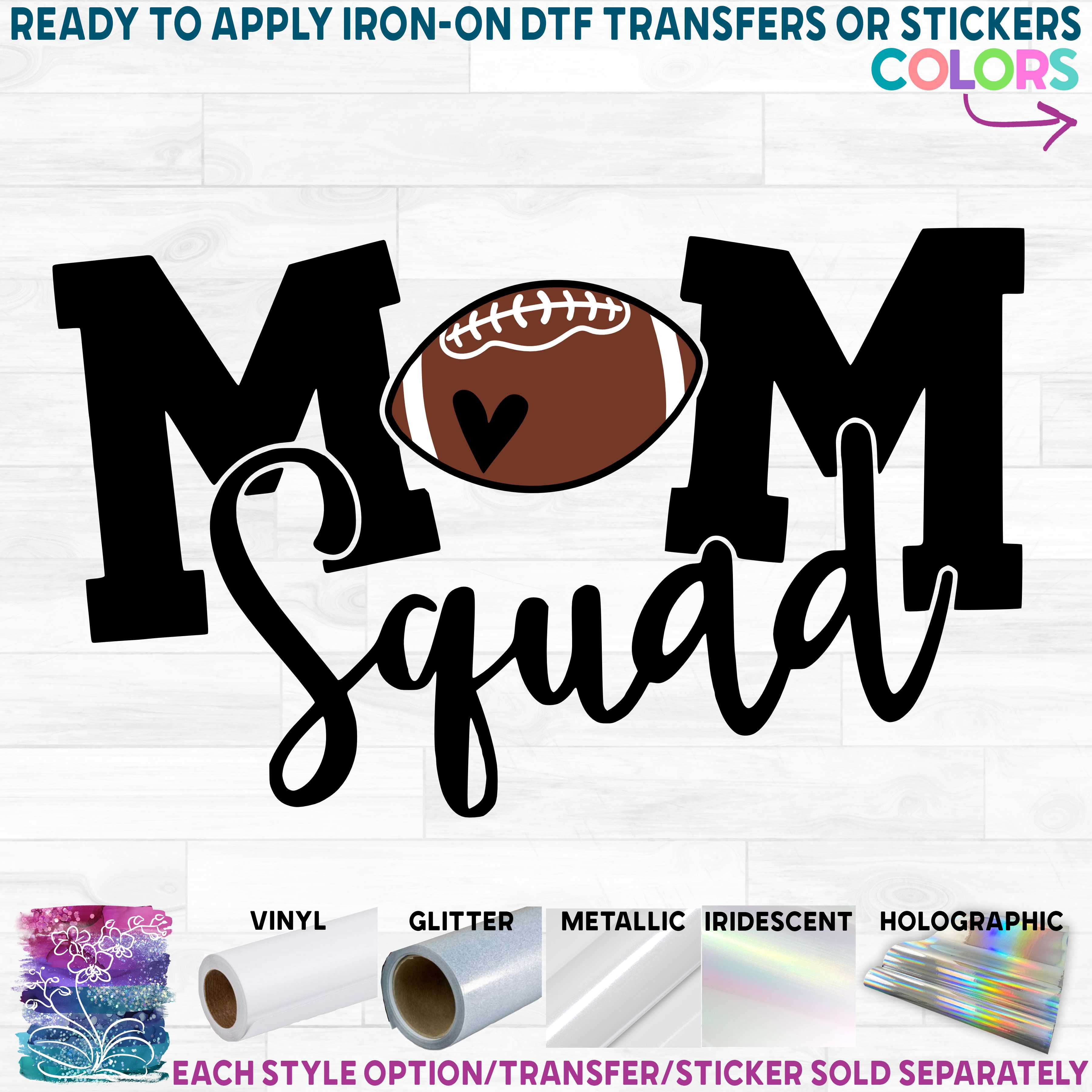 (s285-2G) Football Mom Squad Add Team Name