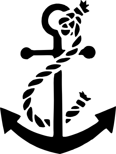 (s028-1-C) Anchor Nautical with Rope