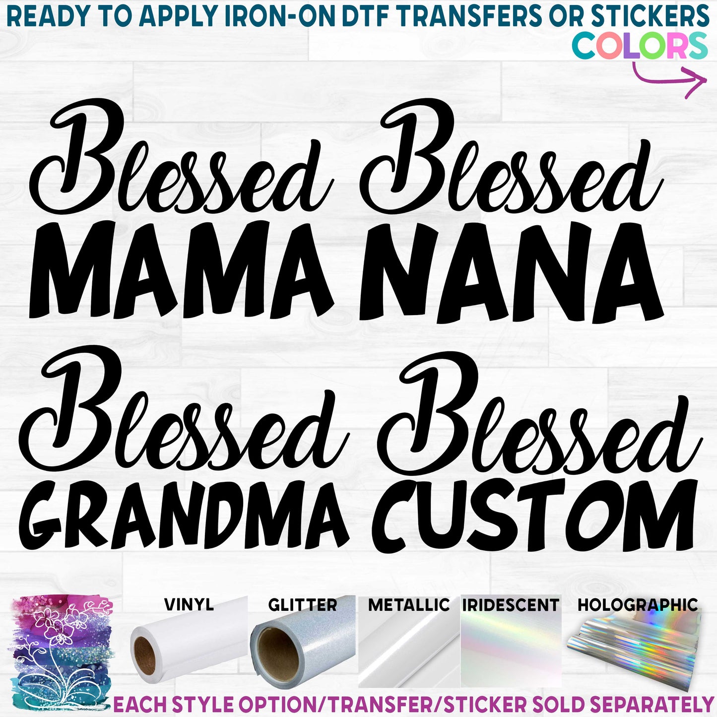 (s293-B) Blessed Nana Mama Custom Text