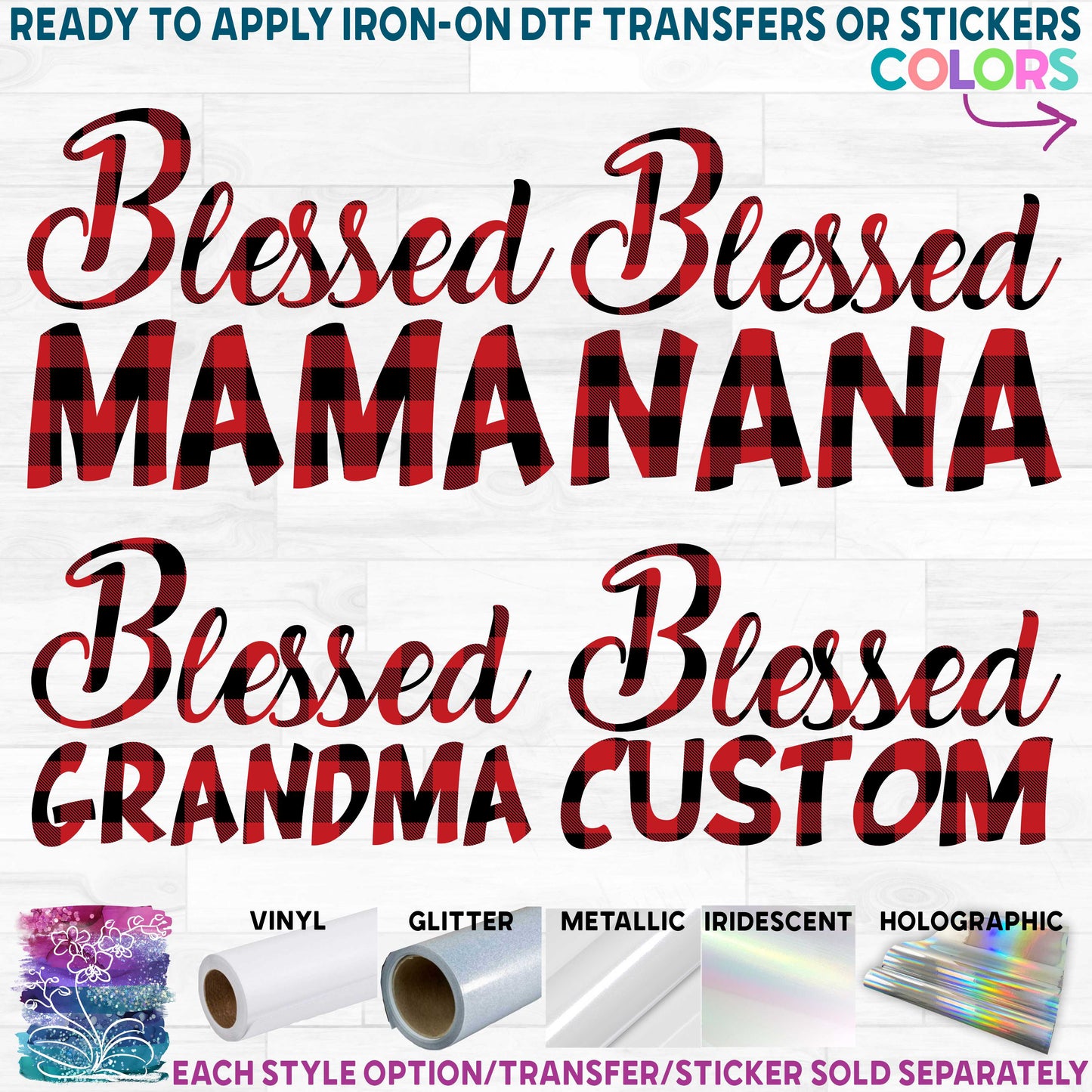 (s293-B) Blessed Nana Mama Custom Text