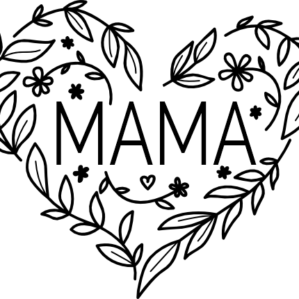 (386-02-A) Floral Flower Heart Custom Text