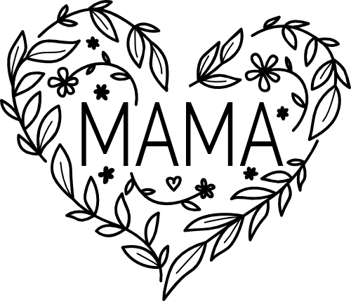 (293-J-2) Floral Flower Heart Custom Text