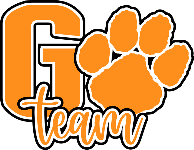 (334-02-C) Go Team Name Tiger Paw