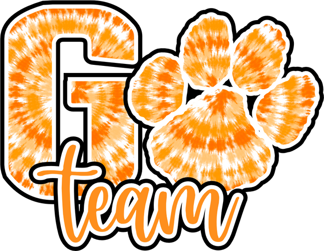 (334-02-C) Go Team Name Tiger Paw